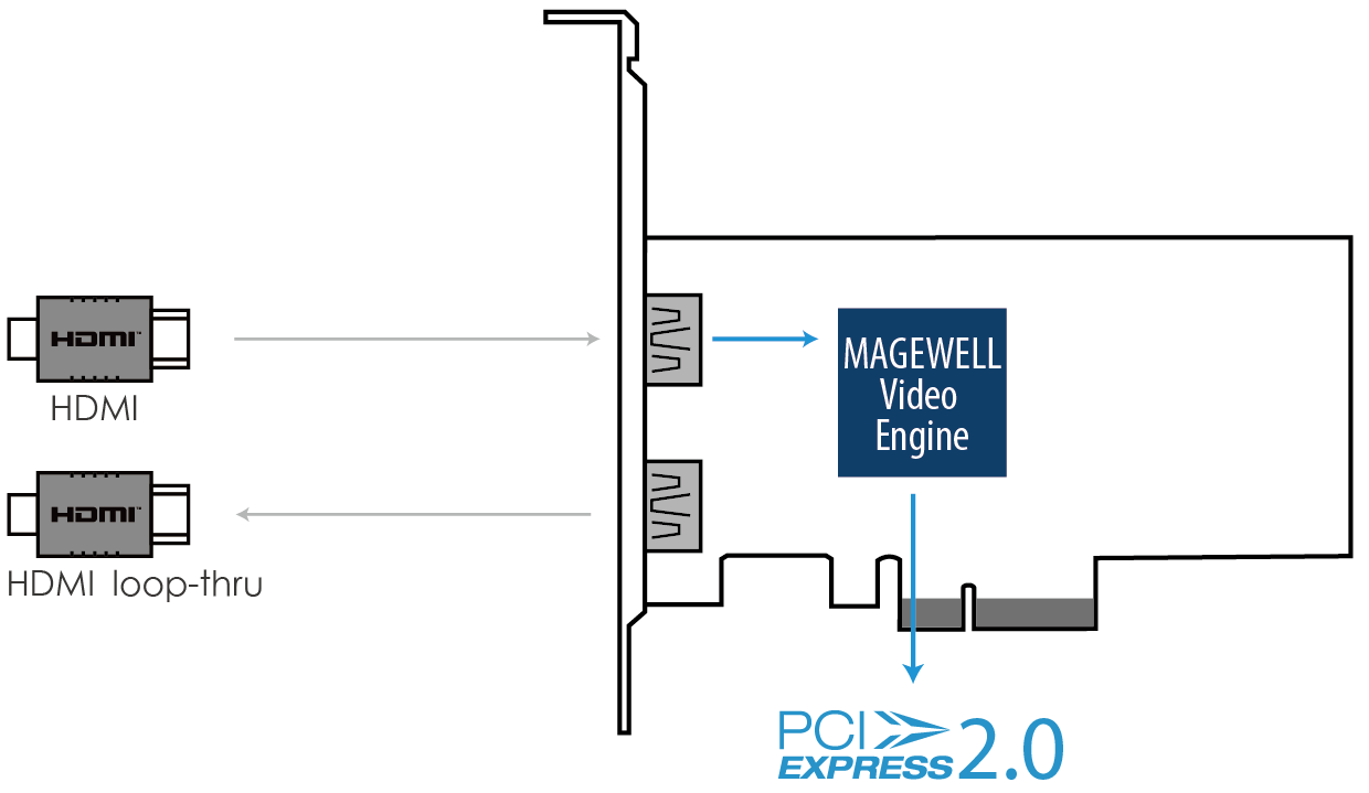 Интерфейсы Magewell Pro Capture HDMI 4K Plus