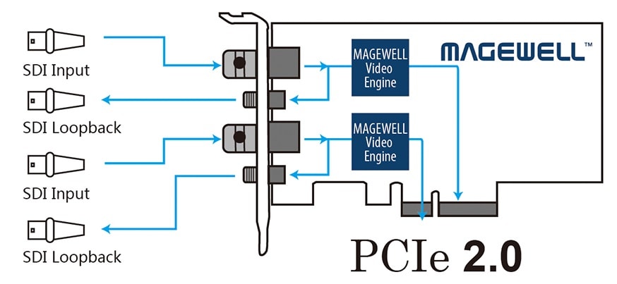 Интерфейсы Magewell Pro Capture Dual SDI