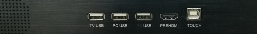 Интерфейсы на передней панели TSP-4K552