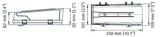 Размеры Axis M1114-E без козырька
