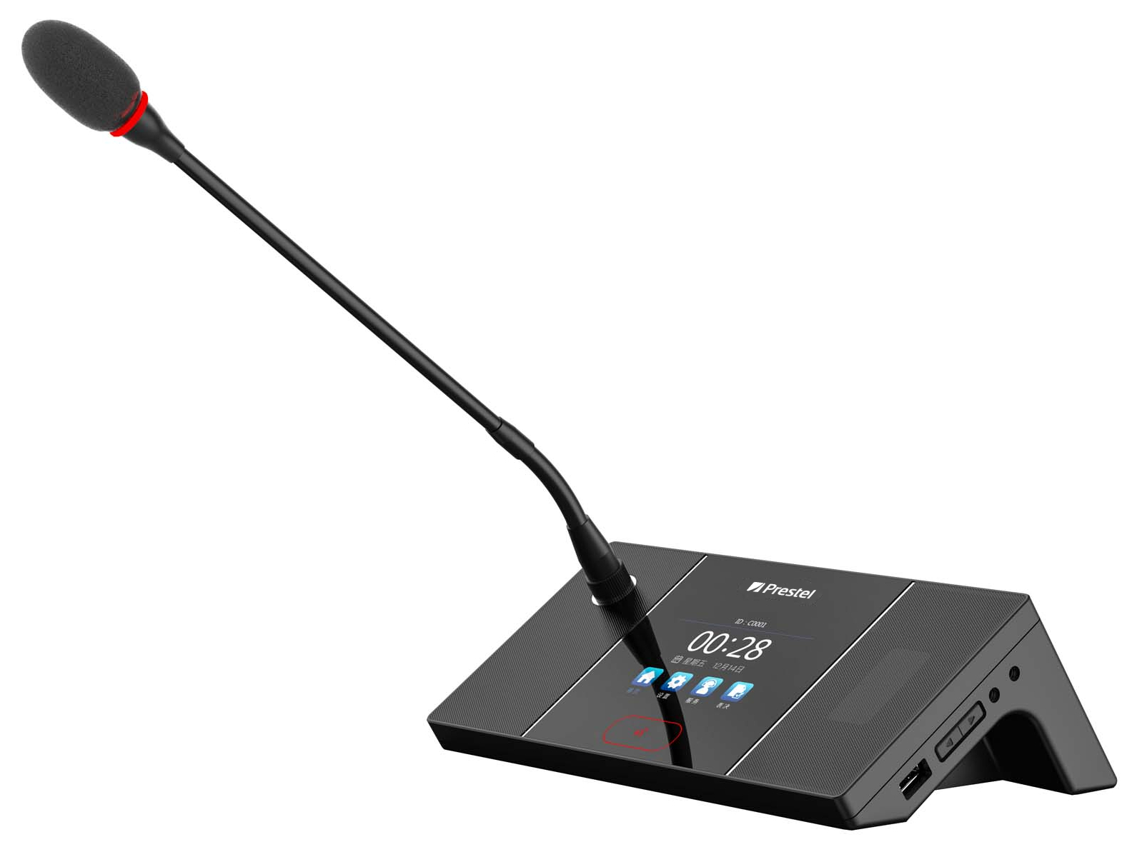 Настольный пульт делегата с электронной именной табличкой Prestel DCS-NPU1D