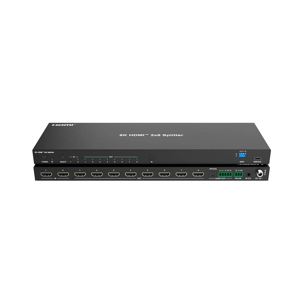 Сплиттер 2x8 HDMI 2.1, HDCP 2.3, Lideo SP28AP-8K