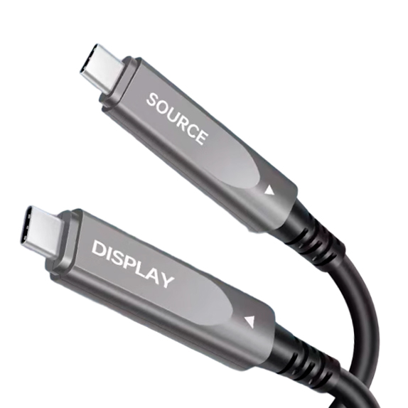 Кабель гибридный оптический USB 3.2 Gen2 Type C, поддержка DP1.4, PD 100 Вт, 5 м. Prestel UCC322-005