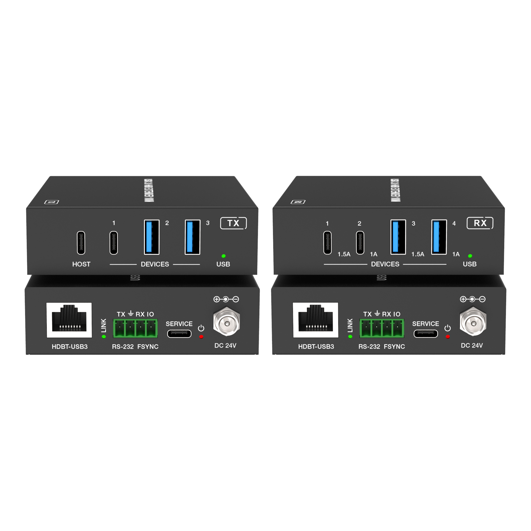 Комплект передачи USB 3.2 по витой паре, до 100м, с входом USB-C Prestel ETP-XUSB3C