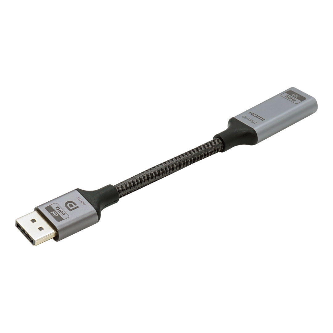 Адаптер кабельный DisplayPort 2.0 (male) - HDMI 2.1 (female), Lideo AC-DP20HD21