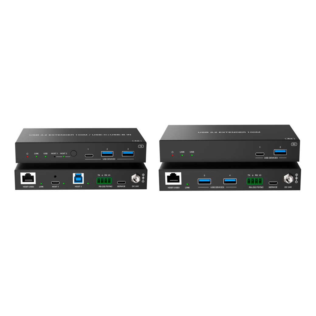 Комплект передачи USB 3.2 по витой паре, до 100м, с двумя входами USB-C/USB-B Prestel ETP-XUSB3BC