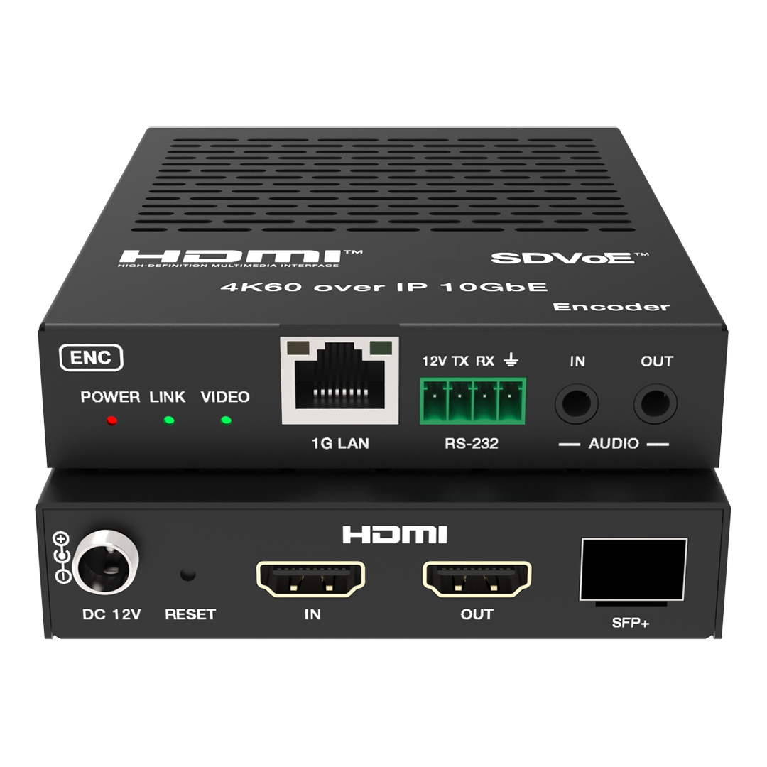 Передатчик сигналов HDMI 4K по IP 10G с обработкой видеостены Prestel IPN-4KSDVOE-ENCP