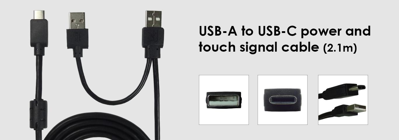 Кабель USB A к USB-C для питания и сенсорных сигналов (2.1 м): купить в Москве