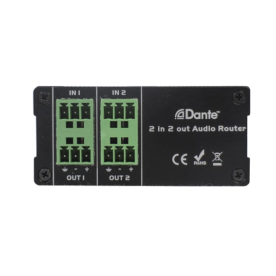 Адаптер для подключения к аудиосети Dante, 2 входа, 2 выхода, PoE, Prestel ADP-22
