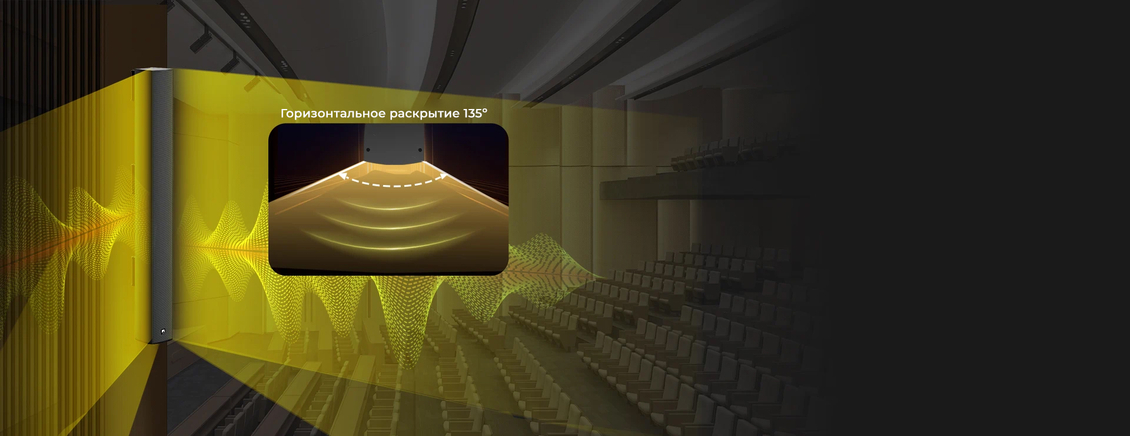 Управляемая звуковая колонна с Dante, Prestel SCL-84D-BK