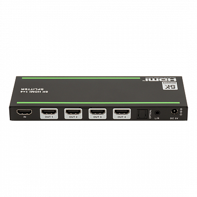 Сплиттер 1x4 HDMI 2.1, HDCP 2.3, деэмбедирование аудио, Lideo SP14A-8K