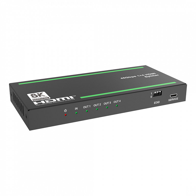 Сплиттер 1x4 HDMI 2.1, HDCP 2.3, Lideo SP-8K14: купить в Москве