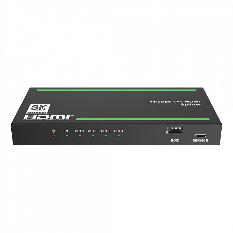 Сплиттер 1x4 HDMI 2.1, HDCP 2.3, Lideo SP-8K14: купить в Москве
