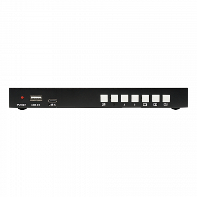 Коммутатор HDMI 1.4, USB 3.0, USB 2.0 в HDMI 2.0, USB Type-C, с мультивьюером, управление по RS-232, Prestel SW-31MU