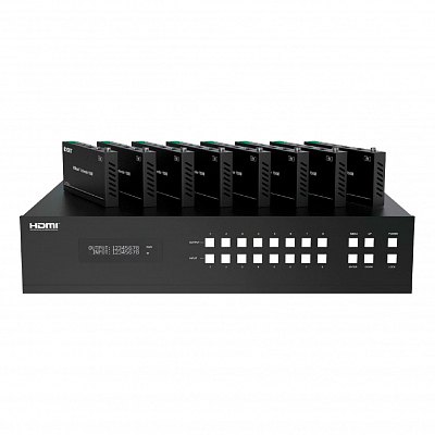 Набор из матричного коммутатора HDMI 8х8 и приемников HDBaseT, Prestel MHT-88R150