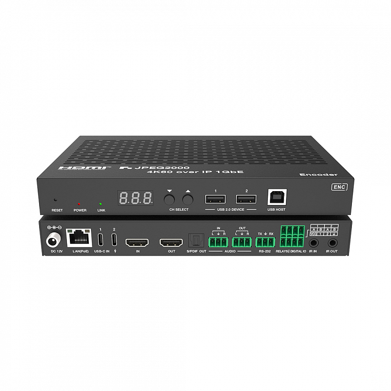 Передатчик TX-HDMI 4K60 с Type-C и аудио по IP Prestel IPN-4KJ2000PTX-HС: купить в Москве