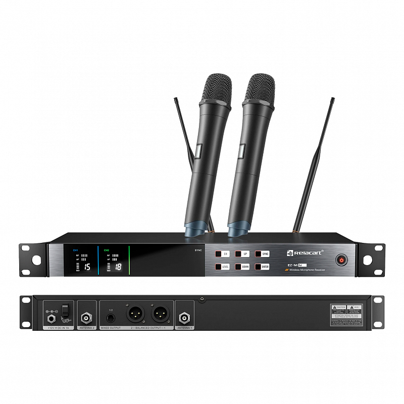 Приемник 2-х канальный, true diversity, независимые выходы XLR3, Relacart EZ.Mi2: купить в Москве