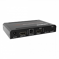 Переключатель KVM, HDMI 2.0b 2x1, USB-C DisplayPort Alternate Mode, USB 2.0, Prestel KVM-4K21HC: купить в Москве