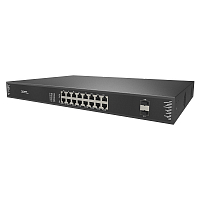 Неуправляемый 18-портовый сетевой PoE-коммутатор 400 Вт, Prestel NS1-16C1-400P-2F1: купить в Москве