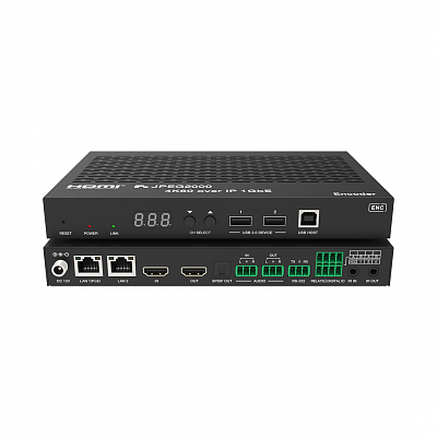 Передатчик TX-HDMI 4K60 c USB и аудио (поддержка Dante) по IP Prestel IPN-4KJ2000PTX-D