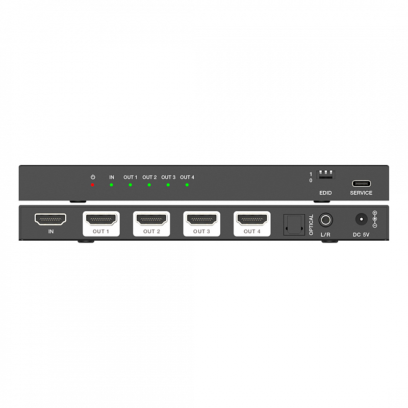 Сплиттер 1x4 HDMI 2.1, HDCP 2.3, Lideo SP14A2-8K: купить в Москве