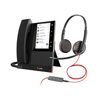 IP телефон Poly CCX 500 with Blackwire 3225: купить в Москве