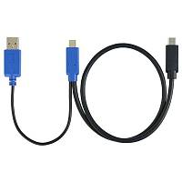 USB Type-C для видео и Y-образный кабель независимого питания (0.5 м): купить в Москве