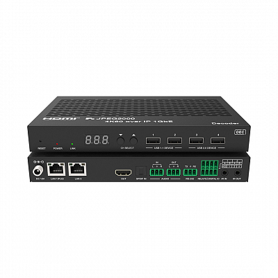 Приемник RX-HDMI 4K60 c USB и аудио (поддержка Dante) по IP Prestel IPN-4KJ2000PRX-D
