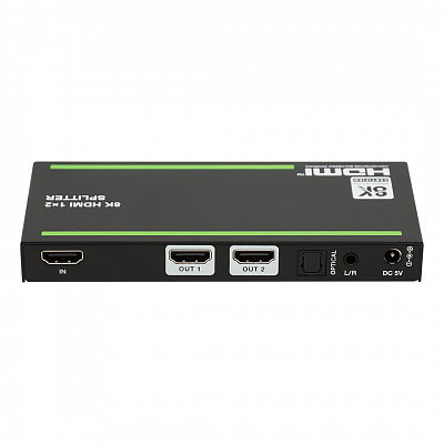 Сплиттер 1x2 HDMI 2.1, HDCP 2.3, деэмбедирование аудио, Lideo SP12A-8K