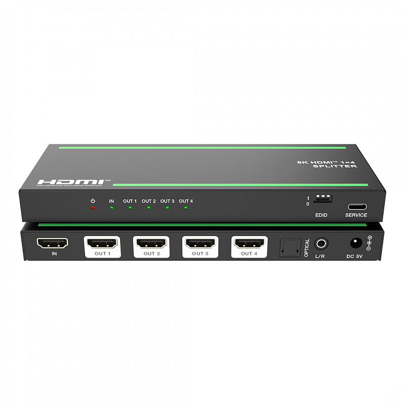Сплиттер 1x4 HDMI 2.1, HDCP 2.3, Lideo SP14A2-8K: купить в Москве