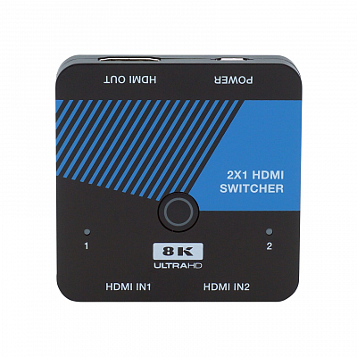 Коммутатор 2x1 HDMI 2.1, HDCP 2.3, Lideo SW21-8K