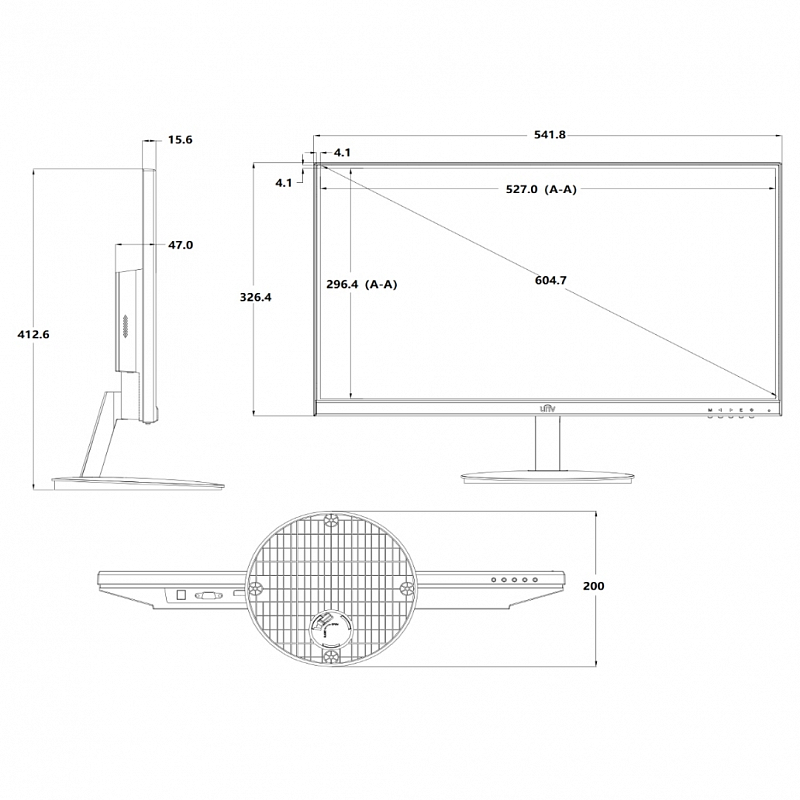 Монитор 23.8", FullHD, 178°/178°  Uniview MW3224-V: купить в Москве