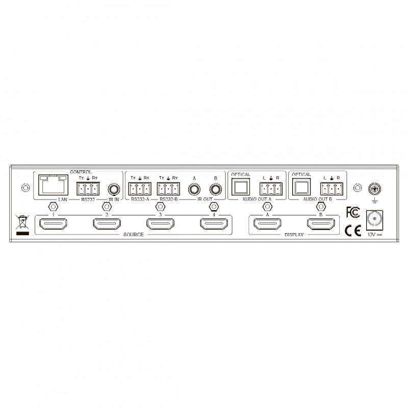 Матричный коммутатор HDMI 4х2 Prestel FM-42H2A: купить в Москве