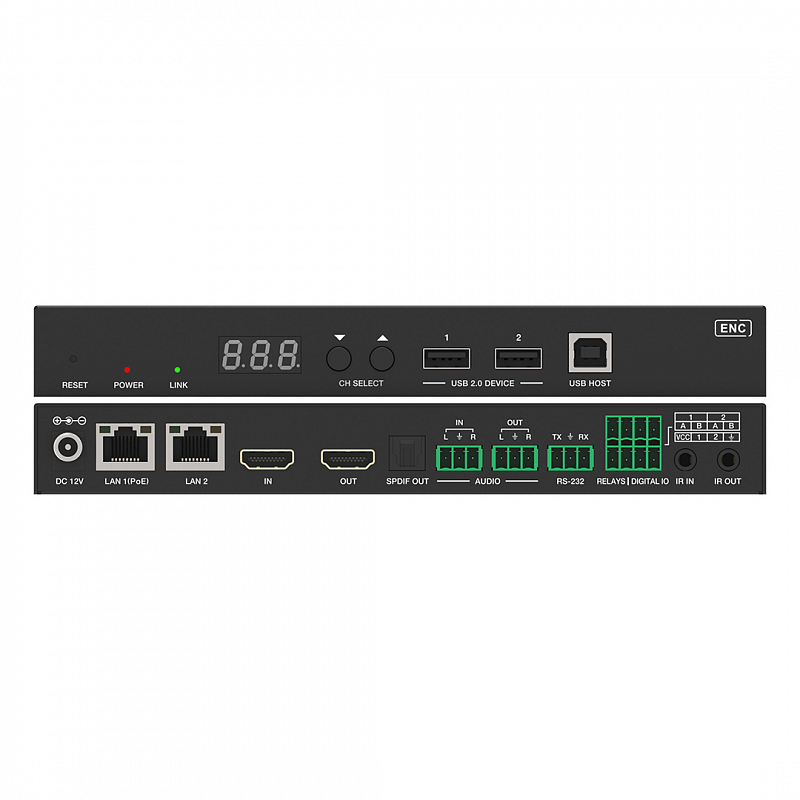 Передатчик TX-HDMI 4K60 c USB и аудио (поддержка Dante) по IP Prestel IPN-4KJ2000PTX-D: купить в Москве