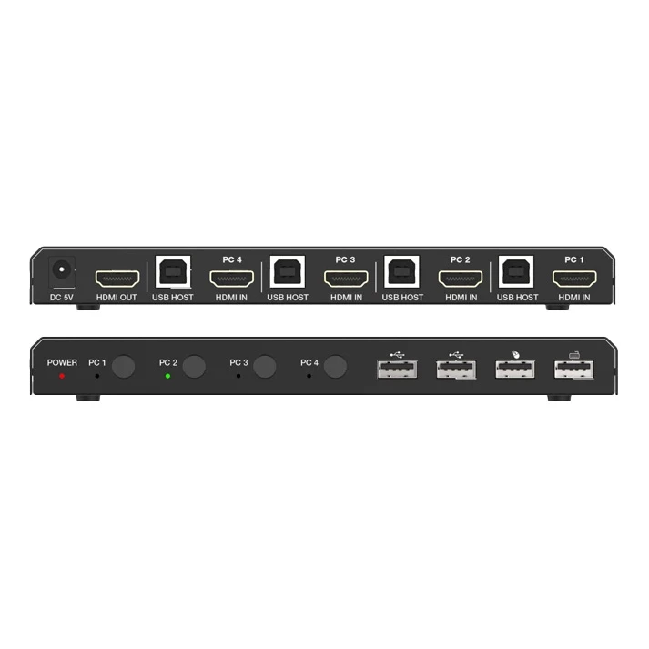 Переключатель KVM, HDMI 2.0b 4x1, USB 2.0, Prestel KVM-4K41H: купить в Москве