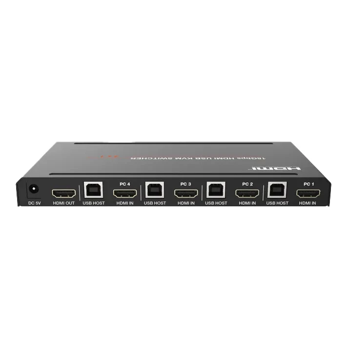 Переключатель KVM, HDMI 2.0b 4x1, USB 2.0, Prestel KVM-4K41H: купить в Москве