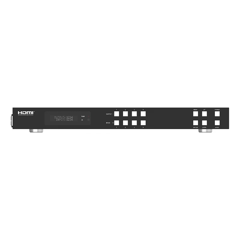 Набор из матричного коммутатора HDMI 4х4 и приемников HDBaseT, Prestel MHT-44R150: купить в Москве