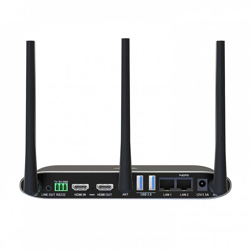 Беспроводная презентационная система, Dual 1G LAN, USB 2.0, USB 3.0, Type-C, вход и выход HDMI 4K, Prestel BYOD-1: купить в Москве