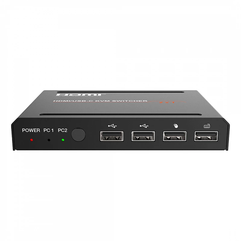 Переключатель KVM, HDMI 2.0b 2x1, USB-C DisplayPort Alternate Mode, USB 2.0, Prestel KVM-4K21HC: купить в Москве