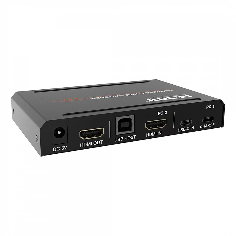 Переключатель KVM, HDMI 2.0b 2x1, USB-C DisplayPort Alternate Mode, USB 2.0, Prestel KVM-4K21HC: купить в Москве