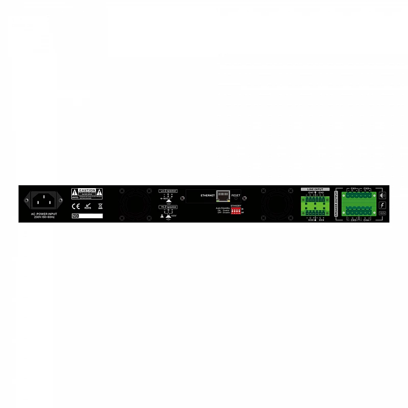 Усилитель мощности, 4x500 Вт, 4-16 Ом, 100 В, DSP, AES67, Prestel CPA-4500TA: купить в Москве