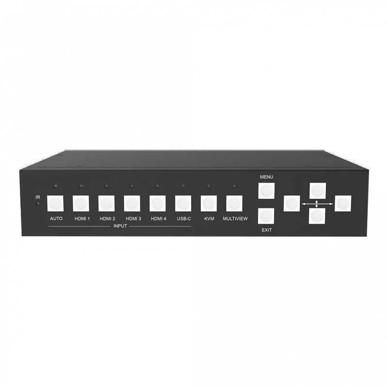 Бесподрывный коммутатор 4x HDMI 2.0 и USB-C в 2 HDMI 2.0 с USB 2.0 KVM и деэмбеддером Prestel SWU-4K42MVS: купить в Москве