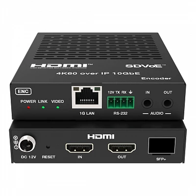Передатчик сигналов HDMI 4K по IP 10G с обработкой видеостены Prestel IPN-4KSDVOE-ENCP
