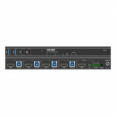 Переключатель KVM, HDMI 2.0b 4x1, USB 3.0, Prestel KVM-4KU3H41