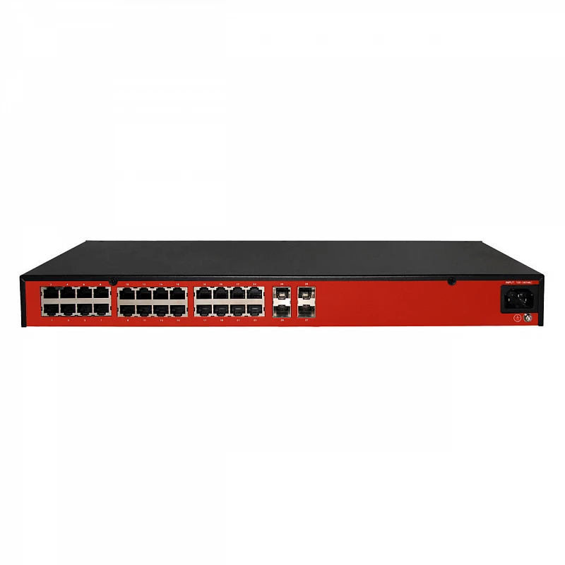 Управляемый 24-портовый сетевой AV коммутатор PoE L3 500 Вт Prestel NS3-AV-24C1-500P-4F10: купить в Москве