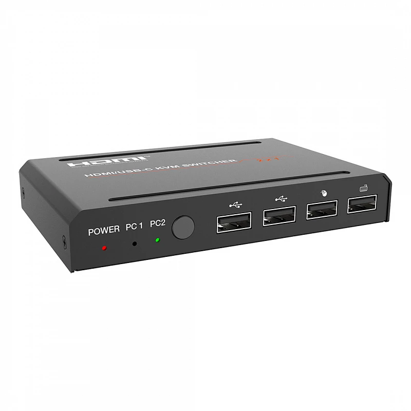 Переключатель KVM, HDMI 2.0b 2x1, USB-C DisplayPort Alternate Mode, USB 2.0, Prestel KVM-4K21HC: купить в Москве
