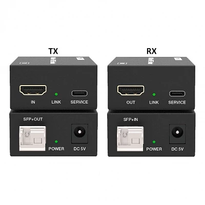 Компактный удлинитель HDMI по оптоволоконному кабелю (комплект из приемника и передатчика) Prestel EFC-4K2K1000