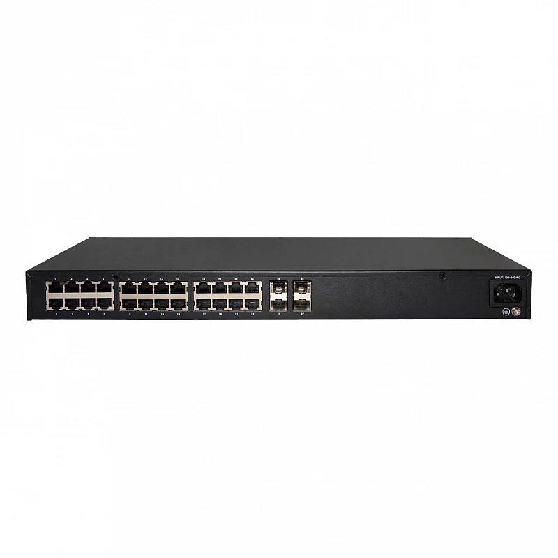 Управляемый 24-портовый сетевой AV коммутатор PoE L3 900 Вт Prestel NS3-AV-24C1-900P-4F10: купить в Москве
