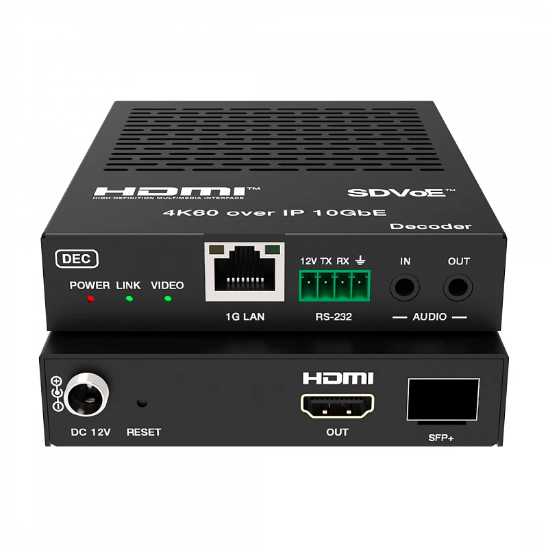 Приемник сигналов HDMI 4K по IP 10G с обработкой видеостены Prestel IPN-4KSDVOE-DECP: купить в Москве