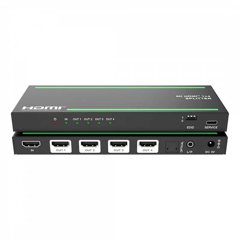 Сплиттер 1x4 HDMI 2.1, HDCP 2.3, Lideo SP14A2-8K: купить в Москве